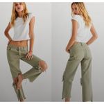 We The Free  Maggie Mid Rise Olive Green Denim Jeans Womens Size 26 Photo 1