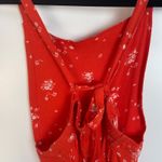 Free People Women Orange Square Neck Back Tie Boho Wide Leg Jumpsuit Small Photo 9