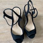 Schutz  Platform sandal Wedges Black Pattern Photo 5