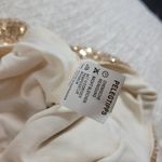 Kate Kasin Evening Gown Womens 8 Gold Sequined V Photo 3