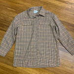 Princess Polly  Plaid Shirt Womens Size 2 Jacket Long Sleeve Button Up‎ Top Brown Photo 0