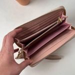 Bebe Y2K Pink Clutch Wristlet Wallet Faux Leather Logo Embossed Zip Preppy Glam Photo 7