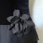 Vtg Y2K Xscape Joanna Chen Whimsigoth Strapless Dress Sz 12 Chiffon Goth Velvet Black Photo 3