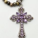 Amethyst Milor Italy 925  Cross 36” Necklace Photo 0
