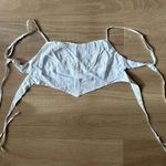 PacSun White Crop-Tie Top Photo 5