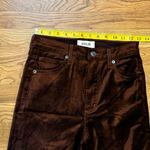 AGOLDE Women’s 24 Brown Nico Velvet Bootcut Trousers Chocolate Milk Pants Photo 1