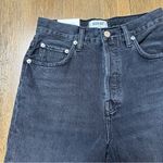 AGOLDE NWT 90s Pinch Waist Short High Rise in Nix Distressed Black Size 25 Photo 2