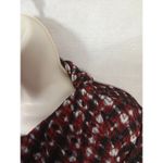 Ruby Rd  Women Petite Lg Black Red White  Cowl Neck Pullover Flowing‎ Blouse Photo 2