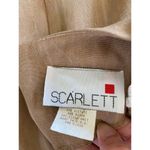 Scarlett Vintage 80's Metal Beaded Studded Wrap Skirt Tulip Hem Tan Dress NWT size 11/12 Photo 5