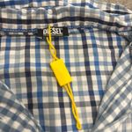 Diesel  Blue and White Gingham Shirt Photo 4