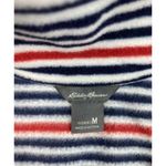 Eddie Bauer * Striped Long Sleeve Fleece Top Womens M Red White Blue Americana Photo 3