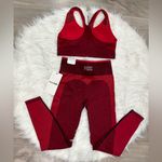 PINK - Victoria's Secret 🆕  Red Seamless Workout Tight Set Photo 1