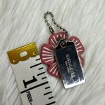 Coach  Silver Tea Rose Flower Floral Bag Charm Hang Tag Photo 2