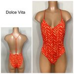 New. Dolce Vita plunge neck swimsuit. Retails $149 Orange Photo 6