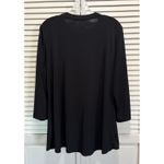 Susan Graver  Black Long Sleeve‎ Flowy Blouse Size Large Relaxed Lightweight Photo 4