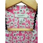 Dress Barn Pink Floral Pleated Ruffle Button Blouse Romantic Cottagecore M Photo 3