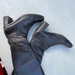Sesto Meucci Black Leather Knee High Heel Boots Size 7.5 Photo 3