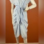 DO+BE  Light Blue and White Striped Top Size Medium. A13 Photo 5