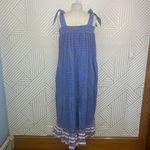Cleobella  India Midi Dress in Lotus Blue‎ Floral Print Cotton Size US Medium Photo 9
