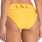 Free Press  Ruffle Trim Bikini Swim Bottoms Yellow XL Photo 1