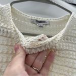 Madewell  Crochet-Knit Crewneck Sweater‎ Sleeveless Tank in Bright Ivory Sz M NEW Photo 9