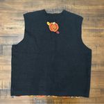 Karen Scott  Large Knit Pumpkin Fall Vest EUC Large Photo 5