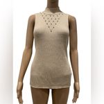 Carmen Marc Valvo Elegant Silver Beaded top size L Photo 1