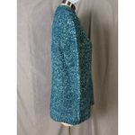 Soft Surroundings Blue Marled Knit Zip Front Tunic Mock Neck Sweater L (est) Photo 7