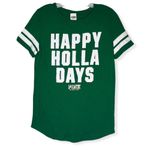 PINK - Victoria's Secret Pink "Happy Holla Days"‎ Christmas T-Shirt Photo 0
