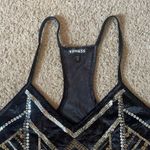 EXPRESS Velvet and Sequin Spaghetti Strap Razor-Back Tank Top Photo 2