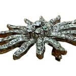 Vintage Ariana & Bardo European Crystal Brooch Pin 2" Sunburst Sun Star Sparkly Photo 1