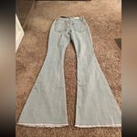 Rue 21  High-Rise Light Wash Flare Jeans Studded Detail Size 6 NWT Photo 4