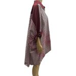 TOV Oversized Button Down Asymmetrical Batwing Sleeve High Low Shirt Blouse 10 Red Photo 1