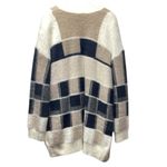 Hem & Thread  Eyelash Cardigan. Size Large. Checkered Motif Photo 5