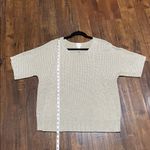 Chico's  Gold Metallic Short Sleeve Knit Top Sweater Size 3 (XL/16 US) NWT Photo 5