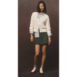 Anthropologie NWT  Maeve‎ Mod Mini Skirt Size XS Green White Photo 2