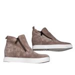 Blondo  Giselle Taupe Gray Tan Waterproof Suede Sneakers Booties Shoes size 6 Photo 1
