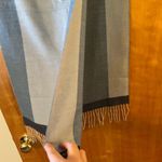 V. Fraas Vintage Blue Gray Scarf  Cashmink Made in Germany Fringe Edges Photo 1