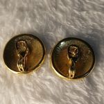 Monet Vintage  Cream & Gold Earrings Photo 2