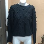 Newbury Kustom  puff ball black long sleeve sweater Photo 4