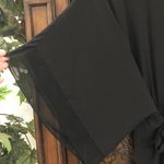 BCBGMAXAZRIA BCBG black double layer wide sleeve tie waist dress L Photo 1