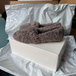Seychelles  taupe faux Sherpa loafers 7.5 slip on gray  Photo 0