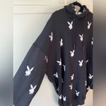 Playboy  x Missguided Tall NWT Women’s Black All Over Logo Hoodie Dress‎ Size 10 Photo 3