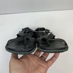 Keen  Size 6 Sandals Drum Alman Black Leather Ankle Strap Toe Post Shoes Woman’s Photo 8