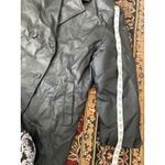 NYDA Black Leather Double Breasted Long Trench Coat Women's Size L Goth‎ Office Size L Photo 10