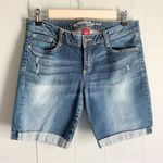 Arizona Jeans Arizona Jean Co Bermuda Shorts Cuffed Distressed Medium Wash Size 9 Photo 0