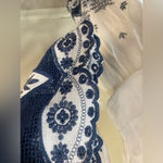 Umgee white and navy tunic/mini dress Photo 5