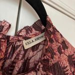 Ulla Johnson  Dhalia Bordeaux Purple Maroon Batik Puff Sleeve Silk Dress Size 2 Photo 7