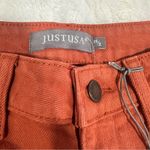 Just USA Size 26/2 Rust Denim High Rise Slim Straight Leg Jeans Chic Neutral NWT Photo 3