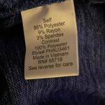 Ny Collection  Blue Knit Top with Eyelet Lacing Detail P2P 21-28” SIZE XL, NWT Photo 5